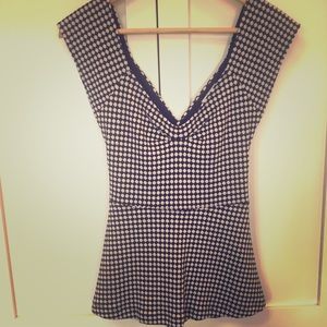 Deletta Black & White Top
